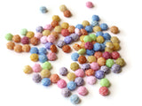 Assorted Color Rose Flower Beads 8x5mm Beads Small Plastic Beads Acrylic Flower Beads Mixed Color Beads Rose Beads Rainbow Colored