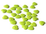 14mm Lime Green Heart Buttons Plastic Buttons Acrylic Buttons Love Buttons Jewelry Making Beading Supply Sewing Supplies Two Hole Buttons