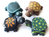 Mixed Turtles Assorted Shell Turtle Charms Tortoise Links Beads Jewelry Making Beading Supplies Polymer Clay Turtle Beads Smileyboy