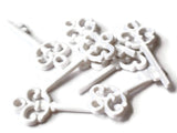 White Key Charms Plastic Skeleton Key Charm Beading Supplies Love Key Loose Beads Adorable Novelty Keys Jewelry Making White Key Pendants