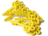 Yellow Key Plastic Key Skeleton Key Charm Key Pendant Love Key Acrylic Key Beading Supplies Beads