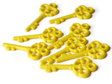 Yellow Key Plastic Key Skeleton Key Charm Key Pendant Love Key Acrylic Key Beading Supplies Beads