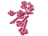 Bubblegum Pink Key Plastic Key Skeleton Key Love Key Charms Pendants Beads Jewelry Making Beading Supplies