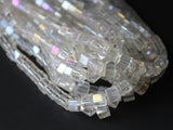 6mm Clear Crystal Cube Beads Crystal Glass Beads Full Strand Jewelry Making Beading Supplies Loose Beads Smileyboy Colorless Spacer Beads