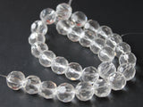 10mm Clear Crystal Faceted Round Beads Crystal Glass Beads Full Strand Jewelry Making Beading Supplies Loose Colorless Beads Smileyboy
