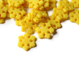 13mm Yellow Snowflake Beads Flat Snowflakes Plastic Beads Jewelry Making Beading Supplies Loose Snow Beads Smileyboy