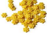 13mm Yellow Snowflake Beads Flat Snowflakes Plastic Beads Jewelry Making Beading Supplies Loose Snow Beads Smileyboy