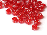 Red Dice Beads 8mm Cube Beads 6 sided Dice Beads Quantity 50 Acrylic Cube Beads Plastic Dice Beads