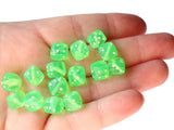 Green Dice Beads 8mm Cube Beads Plastic Dice Beads 6 sided Dice Beads Quantity 50 Acrylic Cube Beads