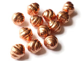 18mm Vintage Bicone Beads Red Copper Beads Copper Plated Plastic Beads Wrapped Bicones Jewelry Making Beading Supplies Loose Beads