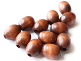 18mm x 14mm Oval Beads Brown Wood Beads Vintage Wooden Macrame Beads Jewelry Making Beading Supplies New Old Stock Loose Beads Smileyboy