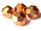 30mm Faceted Round Beads Vintage Red Copper Plated Plastic Bead Jewelry Making Beading Supplies Ball Beads Loose Beads Large Beads