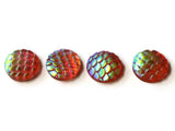 Pink Mermaid Scale Cabochons 12mm Round Cabochons Dragon Cabochons Flat Back Cabochons Scrapbooking Jewelry Supplies
