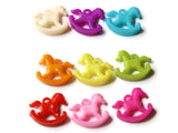 Rocking Horse Charms 12 20mm Mixed Color Toy Charms Multi-Color Plastic Pony Charms Jewelry Making Beading Supplies Bubble Gum Charm Pendant