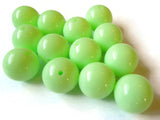 16mm Beads Large Round Light Green Beads Vintage Lucite Beads Celadon Beads Ball Beads Gumball Beads New Old Stock Beads Jewelry Making