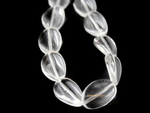 19mm Flat Oval Twist Beads Clear Crystal Beads Crystal Glass Beads Full Strand Jewelry Making Beading Supplies Loose Beads Smileyboy