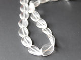 18 19mm Clear Flat Oval Twist Crystal  Glass Beads Full Strand Loose Beads