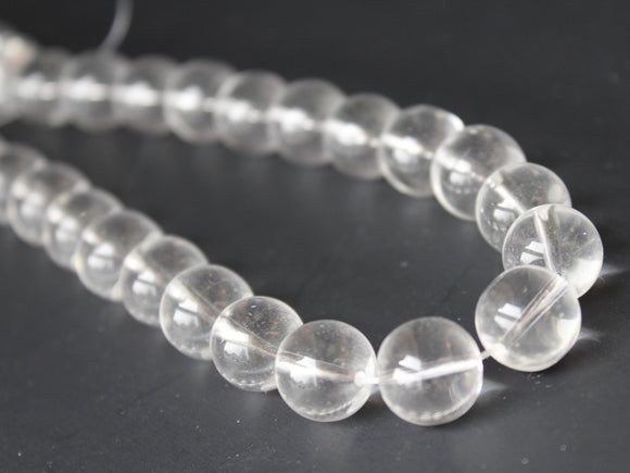 11mm Clear Crystal Smooth Round Beads Crystal Glass Beads Full Strand Jewelry Making Beading Supplies Loose Colorless Beads Smileyboy