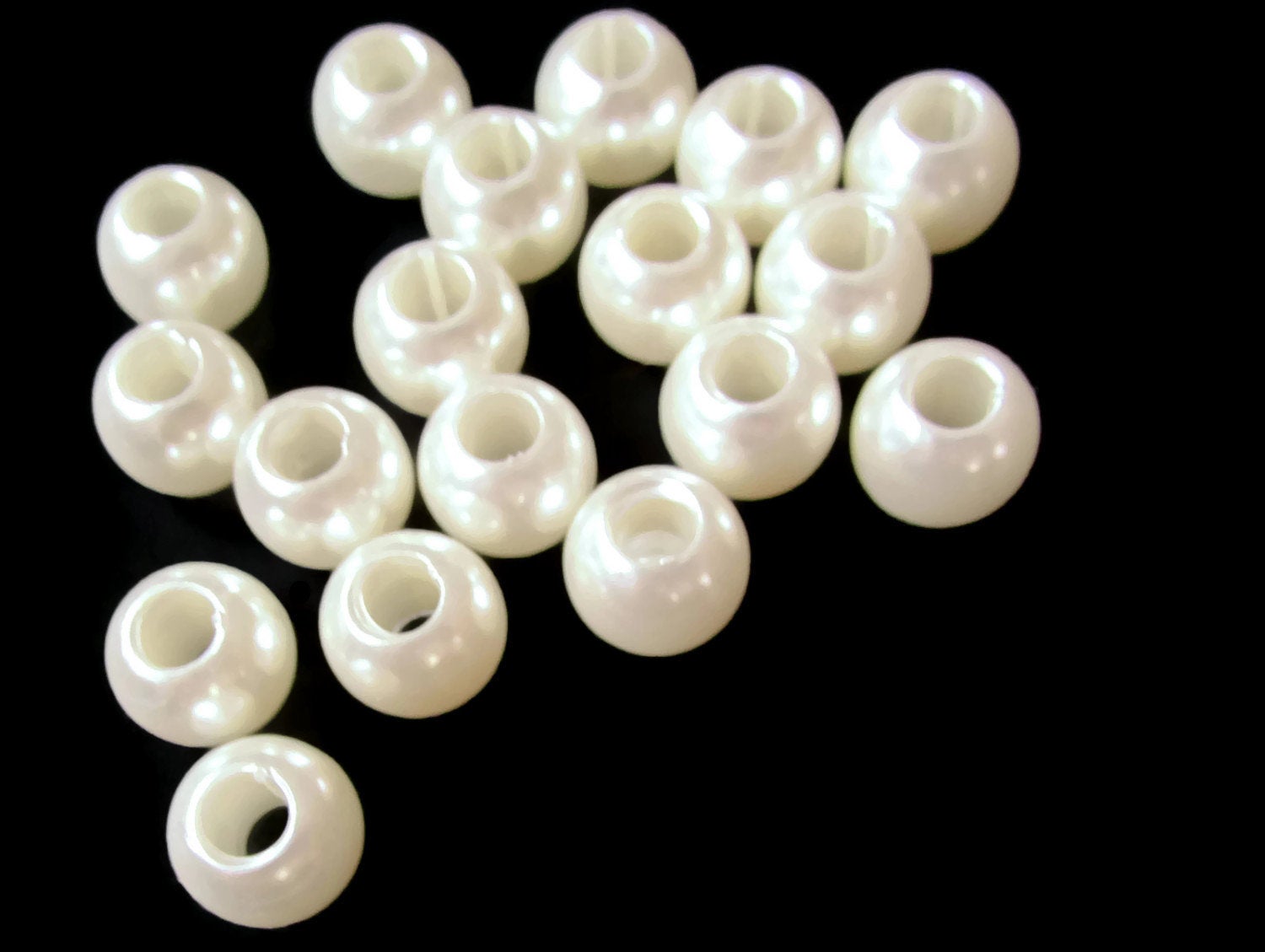 40 12mm Large Hole Pearls Round Ivory White Pearl Beads by Smileyboy | Michaels