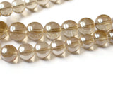 12mm and 14mm Clear Amber Crystal Glass Smooth Round Beads Full Strand Jewelry Making Beading Supplies Full Strand Loose Beads Smileyboy