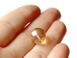 12mm and 14mm Clear Amber Crystal Glass Beads Smooth Round Full Strand Loose Beads