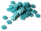 13mm Blue Snowflake Beads Flat Snowflakes Plastic Beads Jewelry Making Beading Supplies Loose Snow Beads Smileyboy