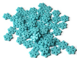 13mm Blue Snowflake Beads Flat Snowflakes Plastic Beads Jewelry Making Beading Supplies Loose Snow Beads Smileyboy