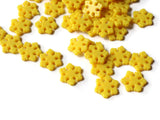 13mm Yellow Snowflake Beads Flat Snowflakes Plastic Beads Jewelry Making Beading Supplies Loose Snow Beads Smileyboy