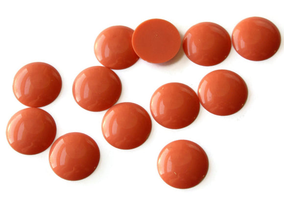 21mm Orange Round Cabochons Vintage Lucite Cabochons Vintage Plastic Cabs Jewelry Making Supplies Acrylic Flat Back Tiles Smileyboy