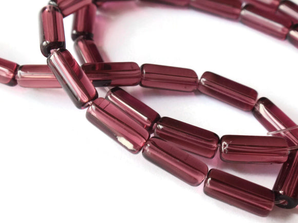 10mm Tube Beads Dark Purple Beads Full Bead Strand Transparent Beads Jewelry Making Beading Supplies