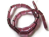 10mm Tube Beads Dark Purple Beads Full Bead Strand Transparent Beads Jewelry Making Beading Supplies