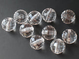 8 22mm Clear Faceted Round Beads Acrylic Round Beads Plastic Ball Beads Jewelry Making Beading Supplies Chunky Loose Large Beads Smileyboy
