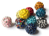 12mm Beads Mixed Color Rhinestone Beads Round Polymer Clay Beads Sparkle Beads Shamballa Beads Pave Gumball Beads Beading and Jewelry Making