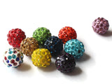 12mm Beads Mixed Color Rhinestone Beads Round Polymer Clay Beads Sparkle Beads Shamballa Beads Pave Gumball Beads Beading and Jewelry Making