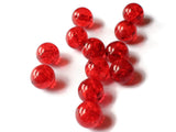 16mm Red Beads Vintage Lucite Beads Round Beads Ball Beads Sphere Beads Transparent Beads Jewelry Making Beading Supplies New Old Stock