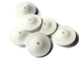 25mm x 8mm White Vintage Plastic Beads Saucer Beads Flat Round Beads Jewelry Making Beading Supplies Smileyboy Loose Matte Plastic Beads