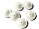 25mm x 8mm White Vintage Plastic Beads Saucer Beads Flat Round Beads Jewelry Making Beading Supplies Smileyboy Loose Matte Plastic Beads