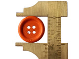 18mm Orange Wood Buttons 4 Hole Round Wooden Buttons Sewing Supplies Jewelry Making Scrapbooking and Beading Supplies Loose Buttons