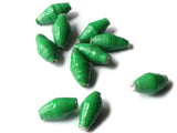 14mm Green Ugandan Paper Beads Fair Trade Beads Upcycled African Beads Recycled Sealed Paper Beads