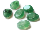  25mm Sea Green Beads Plastic Beads Flat Teardrop Beads Flat Oval Beads Green Acrylic Beads Jewelry Making Chunky Beads Plastic Beads