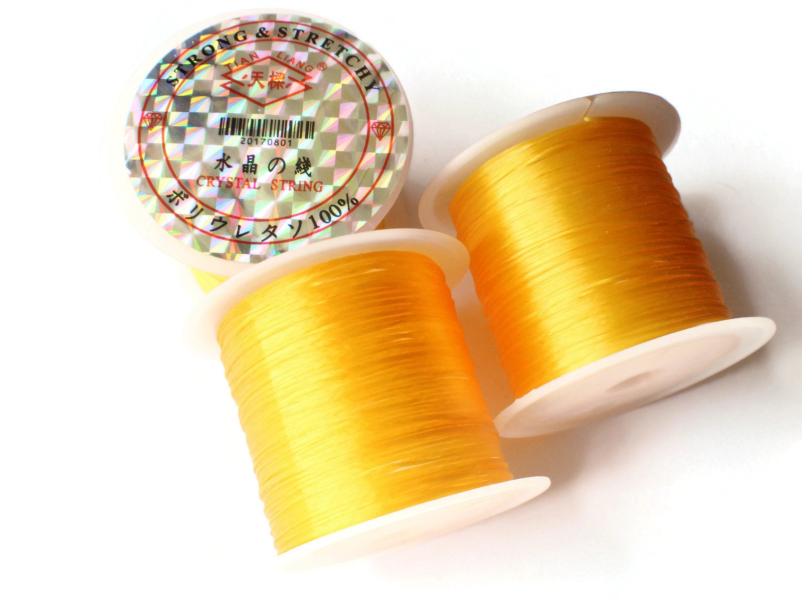 3 Rolls Thread Golden Yellow Elastic Cord 0.8mm Elastic Thread 10 Meters per Roll by Smileyboy | Michaels