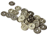 10mm Silver Chinese Coin Beads Flat Round Miniature Replica Money Beads Jewelry Making Beading Supplies Small Ancient Coins with KangXi