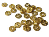 10mm Gold Chinese Coin Beads Flat Round Miniature Replica Money Beads Jewelry Making Beading Supplies Small Ancient Coins with KangXi