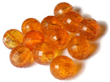 18mm Faceted Round Beads Orange Beads Plastic Beads Jewelry Making Beading Supplies Acrylic Beads Accent Beads Lightweight Sturdy Beads