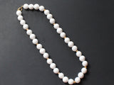 16 Inch Vintage Necklace White and Gold Beads Beaded Necklace Uncirculated New Old Stock Necklace Smileyboy