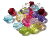 15mm Mixed Color Faceted Oval Beads to String Assorted Color Acrylic Beads Plastic Beads Jewelry Making Beading Supplies Rhombus Beads