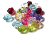 15mm Mixed Color Faceted Oval Beads to String Assorted Color Acrylic Beads Plastic Beads Jewelry Making Beading Supplies Rhombus Beads