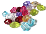 15mm Mixed Color Faceted Oval Beads to String Assorted Color Acrylic Beads Plastic Beads Jewelry Making Beading Supplies Rhombus Beads