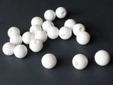 9mm 3/8 Inch White Ball Buttons Opaque Lucite Round Buttons Vintage Lucite Buttons Jewelry Making Beading Supplies Sewing Supplies