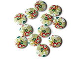 23mm Buttons Dot Buttons Colorful Buttons Multicolor Buttons 2 Hole Buttons Wood Buttons Round Buttons Jewelry Making Sewing Supplies